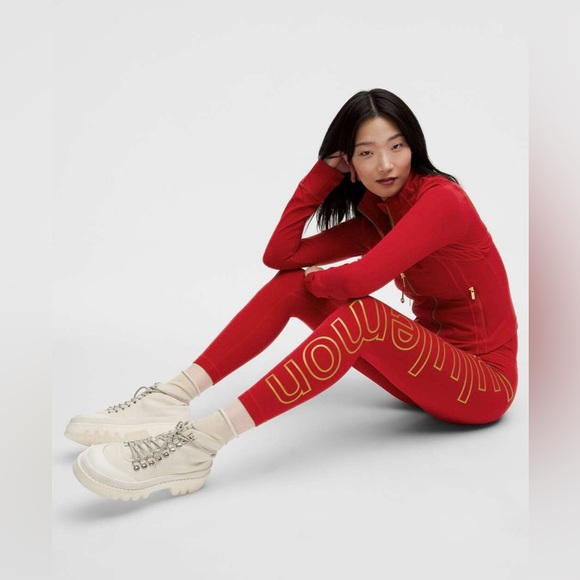 Lululemon NWT Lunar New Year Align High Rise Pants 25” Legging Dark Red Size 4 - Picture 6 of 12